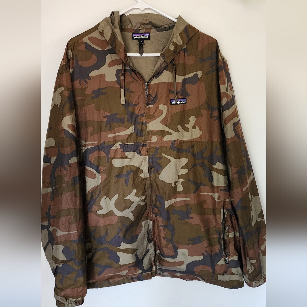 Patagonia Camo Full Zip Hooded Jacket Mens XL